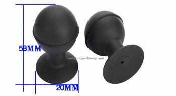 Bóng hút chân không màu đen chống tính điện đường kính 20mm
